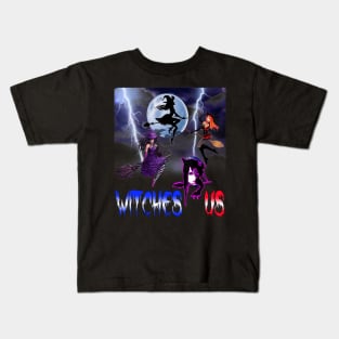 Halloween Witches Funny Scary Strong Independent Woman Kids T-Shirt